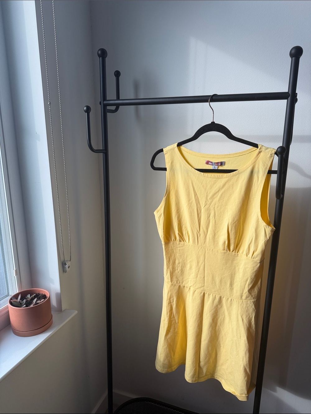 Urban Outfitters Pale Yellow Sleeveless Mini Dress